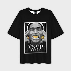 Футболка оверсайз мужская ASAP Rocky: Gold Edition, цвет: 3D-принт