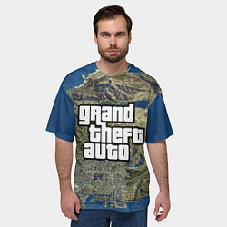 Футболка оверсайз мужская GTA, цвет: 3D-принт — фото 2