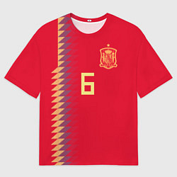 Футболка оверсайз мужская Iniesta Home WC 2018, цвет: 3D-принт