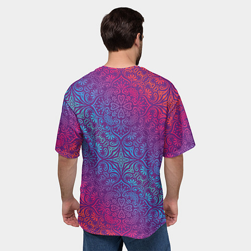 Мужская футболка оверсайз Роскошный Ом / 3D-принт – фото 4