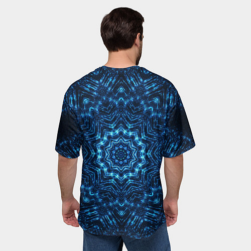 Мужская футболка оверсайз Космическая мандала / 3D-принт – фото 4