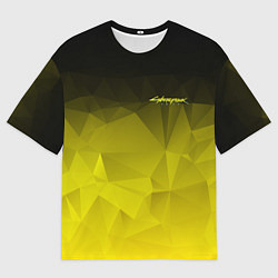 Футболка оверсайз мужская Cyberpunk 2077: Yellow Poly, цвет: 3D-принт