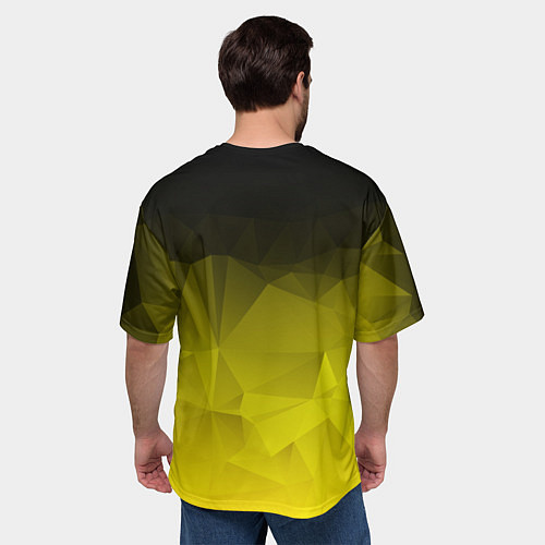 Мужская футболка оверсайз Cyberpunk 2077: Yellow Poly / 3D-принт – фото 4