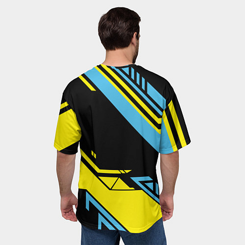 Мужская футболка оверсайз Cyberpunk 2077: Samurai / 3D-принт – фото 4