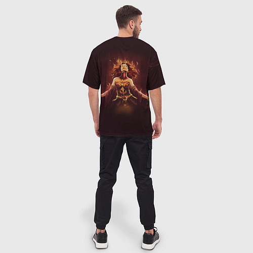 Мужская футболка оверсайз Lina: Hell Flame / 3D-принт – фото 4