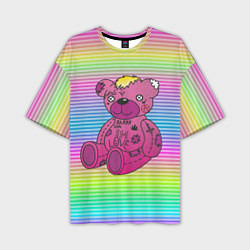 Футболка оверсайз мужская Lil Peep Bear, цвет: 3D-принт