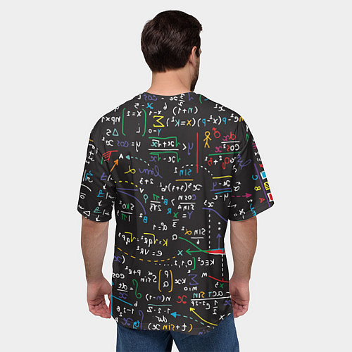 Мужская футболка оверсайз Math / 3D-принт – фото 4