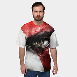 Футболка оверсайз мужская Взгляд Кратоса, цвет: 3D-принт — фото 2