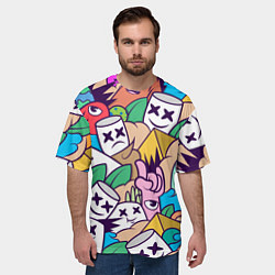 Футболка оверсайз мужская Marshmallow Colour, цвет: 3D-принт — фото 2