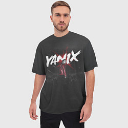 Футболка оверсайз мужская YANIX: Black Side, цвет: 3D-принт — фото 2