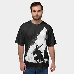 Футболка оверсайз мужская Dark Souls: Howling Wolf, цвет: 3D-принт — фото 2