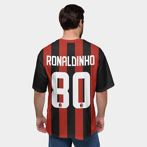 Мужская футболка оверсайз AC Milan: Ronaldo Retro / 3D-принт – фото 4