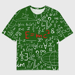 Футболка оверсайз мужская E=mc2: Green Style, цвет: 3D-принт