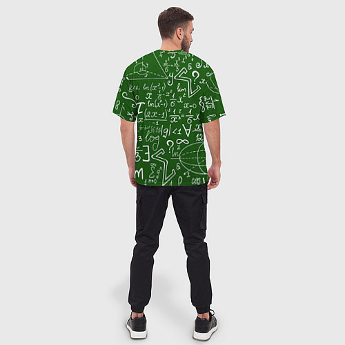 Мужская футболка оверсайз E=mc2: Green Style / 3D-принт – фото 4