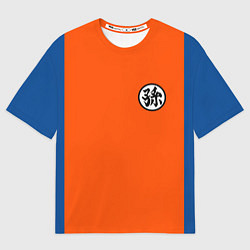 Футболка оверсайз мужская DBZ: Goku Kanji Emblem, цвет: 3D-принт