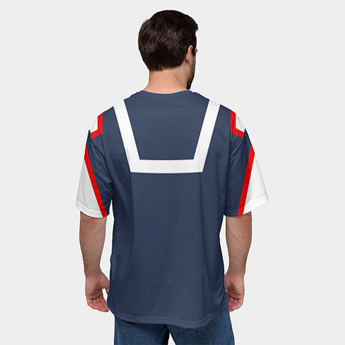 Мужская футболка оверсайз MHA U A SCHOOL / 3D-принт – фото 4