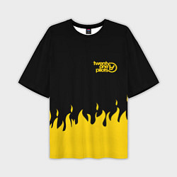 Мужская футболка оверсайз 21 Pilots: Yellow Fire