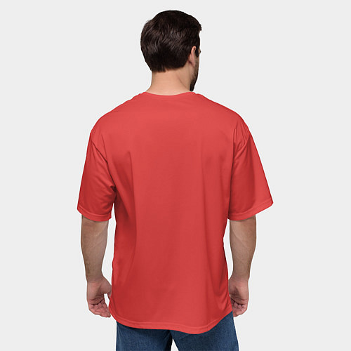 Мужская футболка оверсайз Красная панда с кисточкой / 3D-принт – фото 4