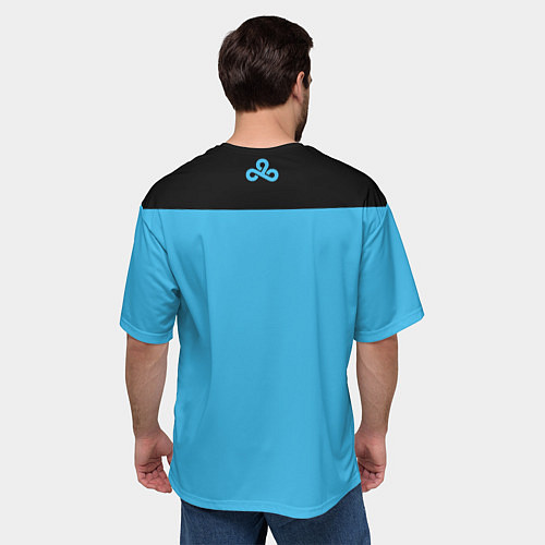Мужская футболка оверсайз CS:GO - Cloud9 the form 2018-2019 / 3D-принт – фото 4
