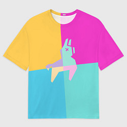 Футболка оверсайз мужская Fortnite Llama, цвет: 3D-принт