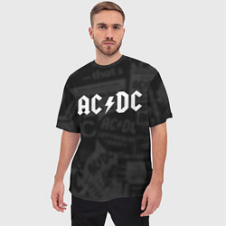 Футболка оверсайз мужская AC/DC: Black Rock, цвет: 3D-принт — фото 2