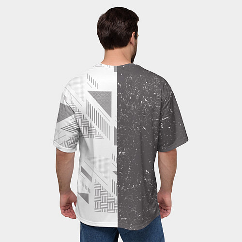 Мужская футболка оверсайз Linkin Park: Grey Form / 3D-принт – фото 4