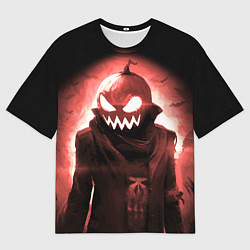 Футболка оверсайз мужская Зловещая тыква, цвет: 3D-принт