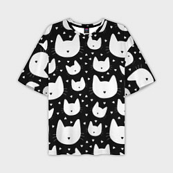 Футболка оверсайз мужская Love Cats Pattern, цвет: 3D-принт