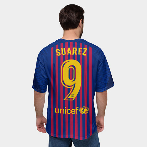 Мужская футболка оверсайз Suarez home 18-19 / 3D-принт – фото 4