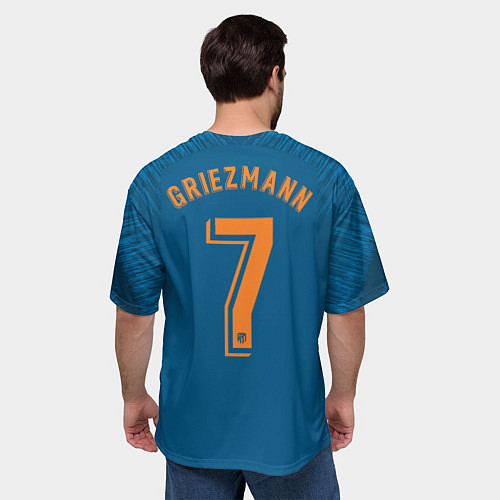 Мужская футболка оверсайз Griezmann alternative 18-19 / 3D-принт – фото 4