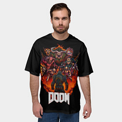 Футболка оверсайз мужская DOOM History, цвет: 3D-принт — фото 2