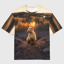 Футболка оверсайз мужская Солнечный зайчик, цвет: 3D-принт