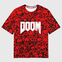 Мужская футболка оверсайз DOOM: Blooded Skuls