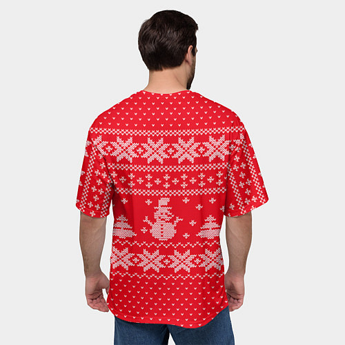 Мужская футболка оверсайз Новогодний Серега / 3D-принт – фото 4