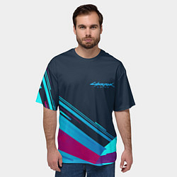 Футболка оверсайз мужская Cyberpunk 2077, цвет: 3D-принт — фото 2