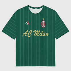 Футболка оверсайз мужская AC Milan: Green Form, цвет: 3D-принт