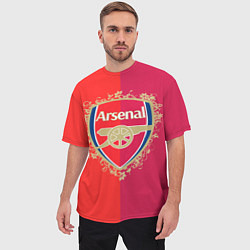 Футболка оверсайз мужская FC Arsenal - emblem, цвет: 3D-принт — фото 2