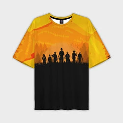 Мужская футболка оверсайз Red Dead Redemption: Orange Sun