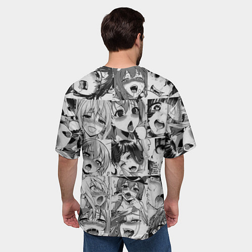 Мужская футболка оверсайз Ahegao Babes / 3D-принт – фото 4