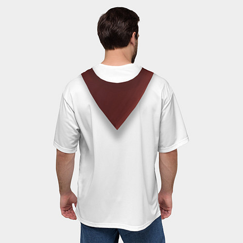 Мужская футболка оверсайз Форма пионера бесконечное лето / 3D-принт – фото 4