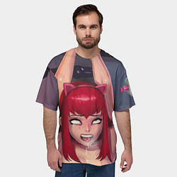 Футболка оверсайз мужская Ahegao, цвет: 3D-принт — фото 2