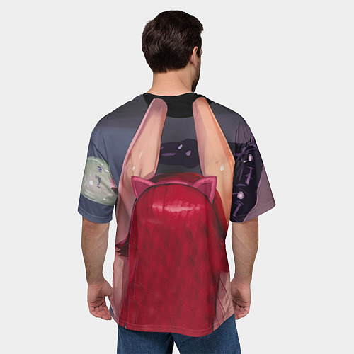 Мужская футболка оверсайз Ahegao / 3D-принт – фото 4