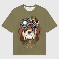 Футболка оверсайз мужская Air ship pilot, цвет: 3D-принт