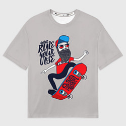 Футболка оверсайз мужская Skaterboard Rule, цвет: 3D-принт