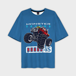 Футболка оверсайз мужская Monster trucks, цвет: 3D-принт