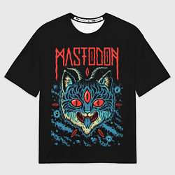 Футболка оверсайз мужская Mastodon: Demonic Cat, цвет: 3D-принт