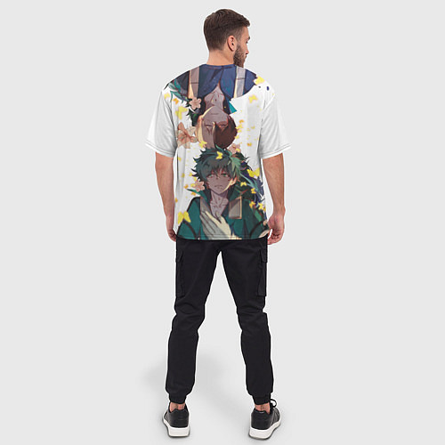 Мужская футболка оверсайз My Hero Academia парни с цветами / 3D-принт – фото 4