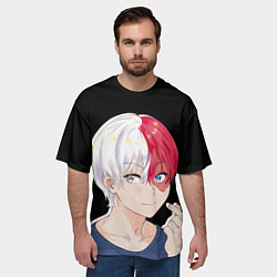 Футболка оверсайз мужская Романтичный Шото Тодороки, цвет: 3D-принт — фото 2