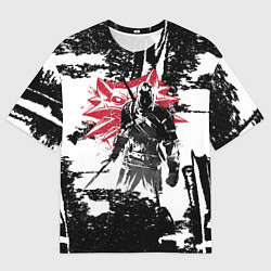 Футболка оверсайз мужская Силуэт Ведьмака, цвет: 3D-принт