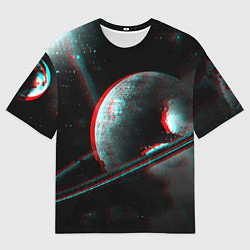 Мужская футболка оверсайз Cosmos Glitch
